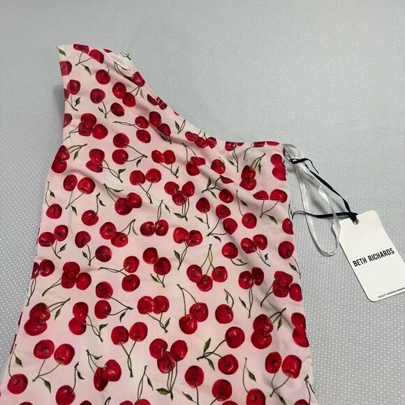 NWT Beth Richards Revolve Naomi Cherry One Piece One Shoulder Bathing Suit Small - Picture 3 of 11